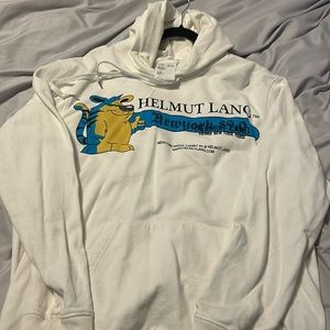Men’s Helmut Lang White Hoodue XXXL